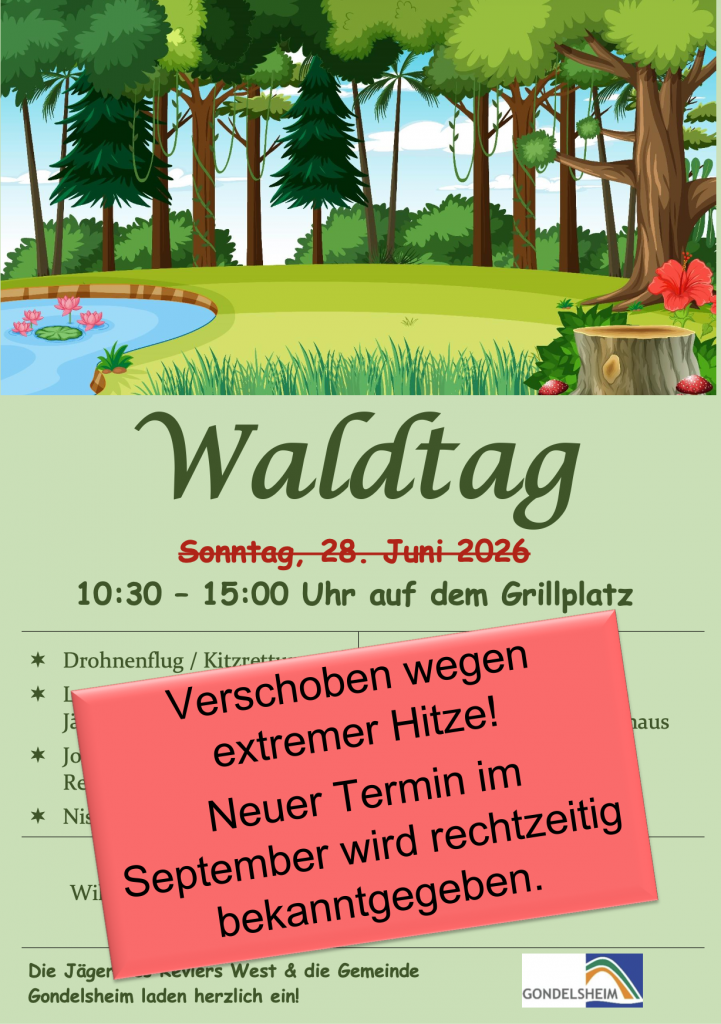 Waldtag verschoben