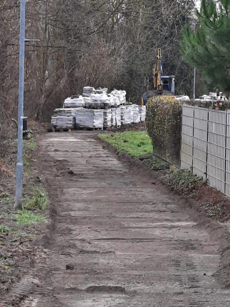 Hochwasserschutzmaßnahmen Weg
