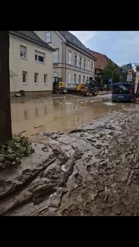 Überflutung Ortskern