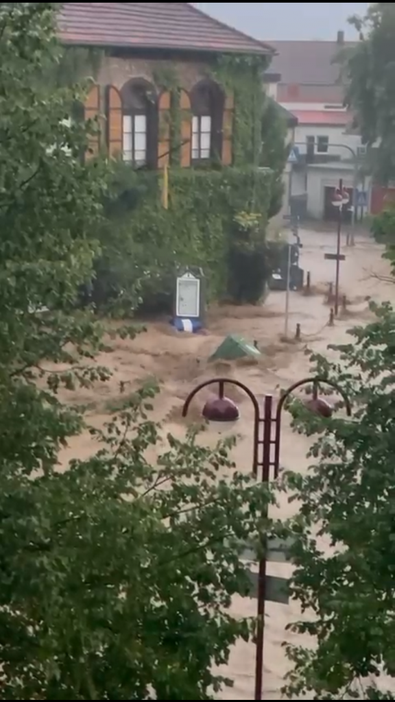 Überflutung Ortskern