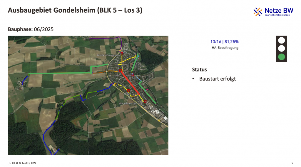 Ausbaugebiet Breitband Gondelsheim