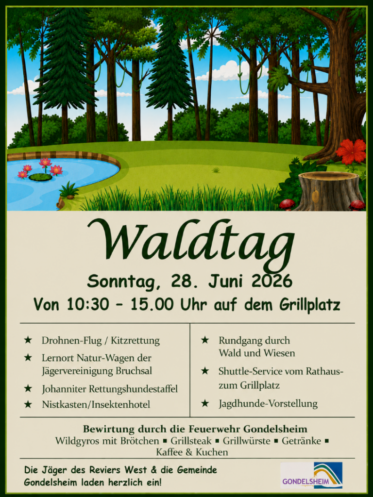 Plakat Waldtag Gondelsheim