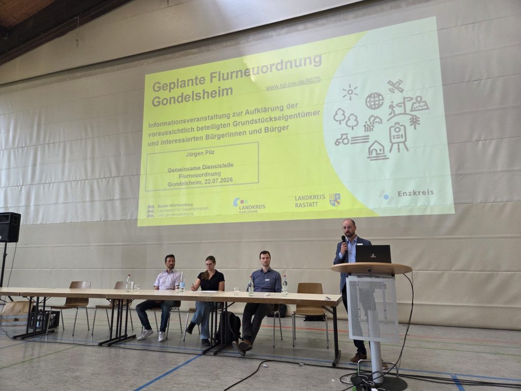 Informationsveranstaltung zur Flurneuordnung: in Gondelsheim