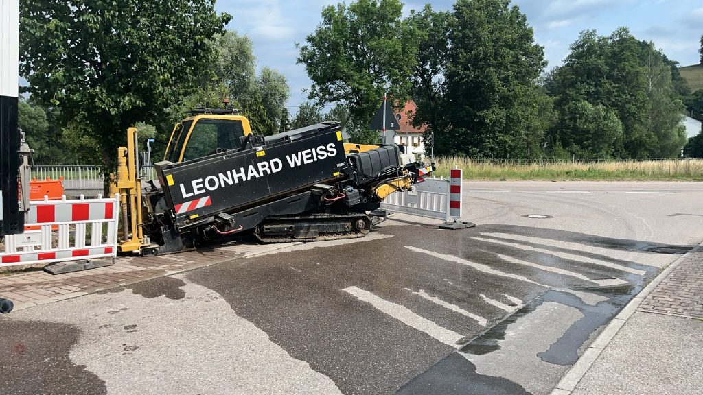 Straßenbau Wasserversorgung Baustelle