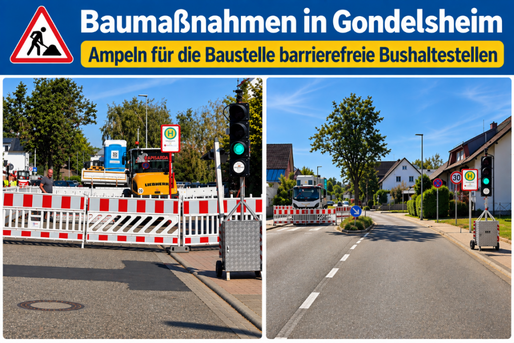 Breitbandausbau und barrierefreie Bushaltestellen ib Gondelsheim